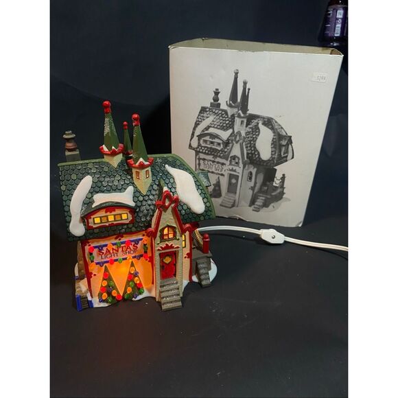 Department 56 North Pole Village "Santa's Light Shop" - Picture 2 of 7